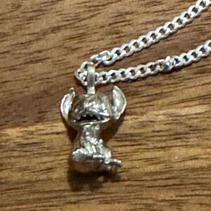 Custom Stitch Sterling Silver Pendant Necklace